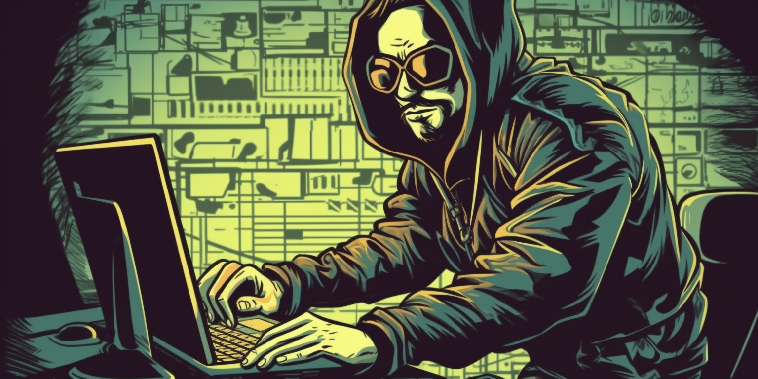 A hacker attacking a computer