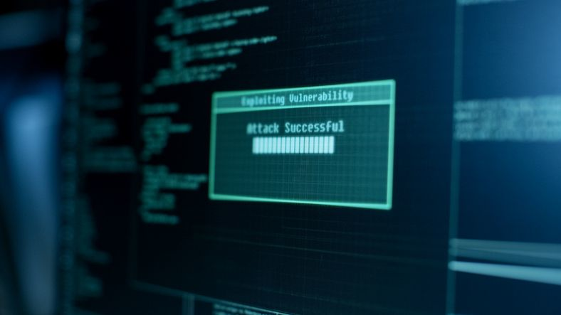 Attack successful computer display - stock photo