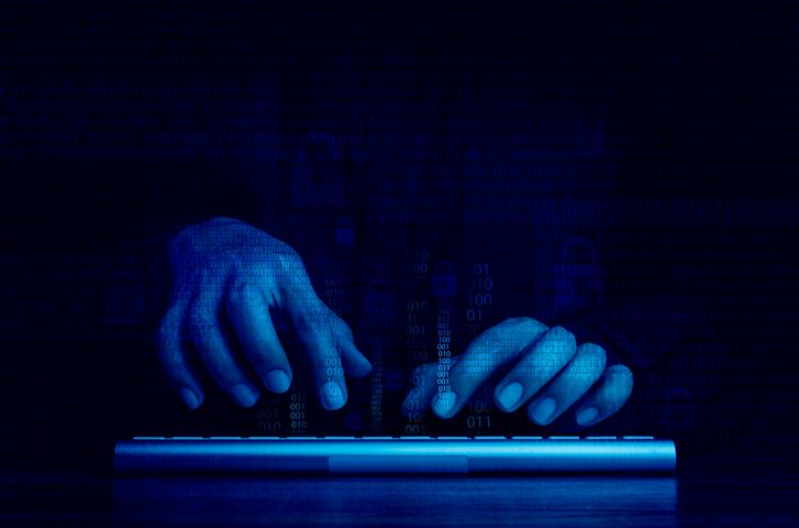 Cyberattack and internet crime, hacking and malware concepts.