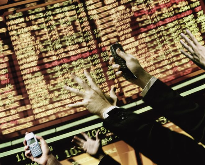Hectic stock market - stock photo
