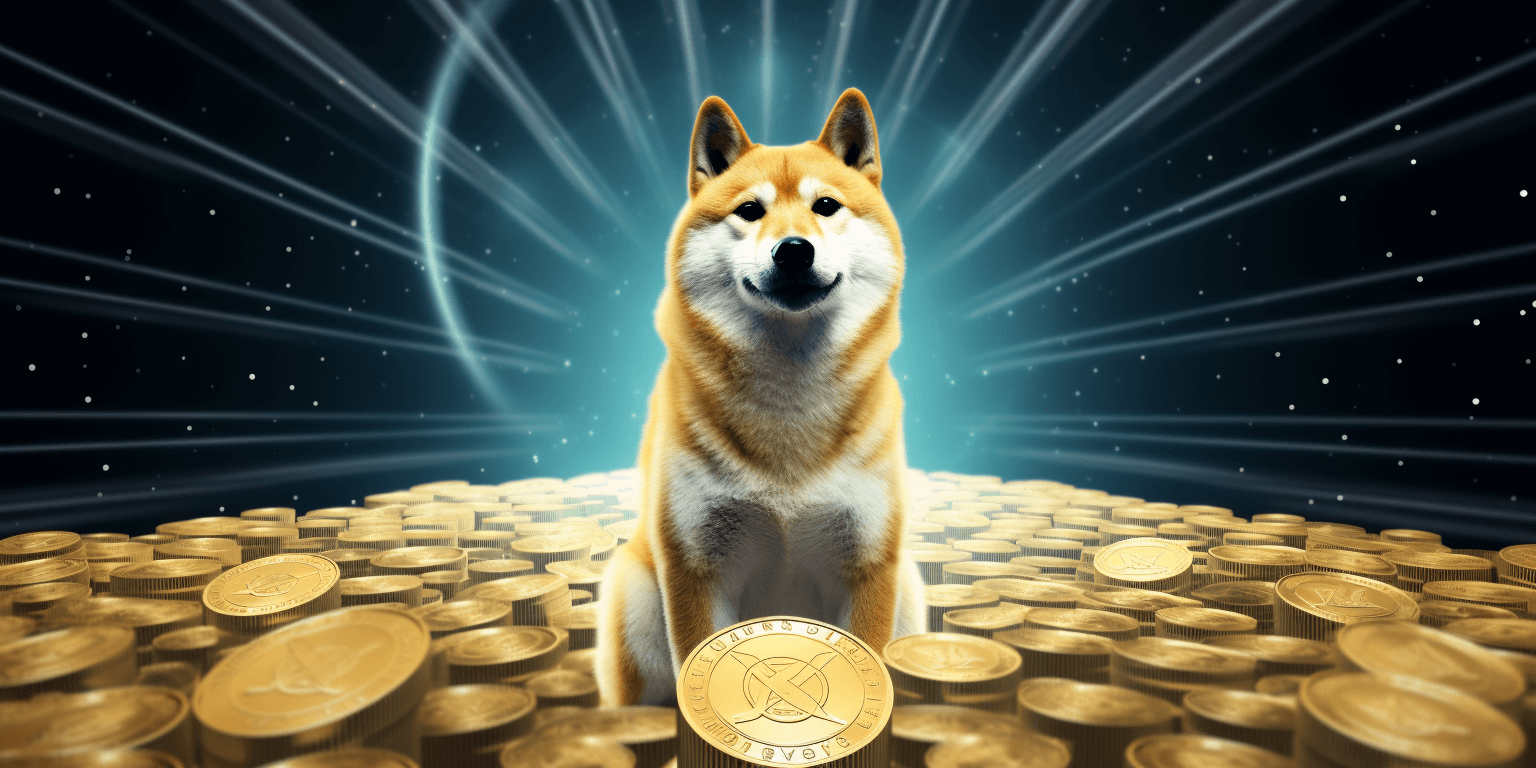 Dogecoin, art generated by Midjourney