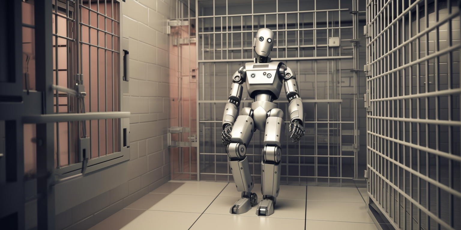 robot in prison cell