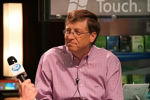 A royalty-free photo of Bill Gates from Wikimedia Commons.