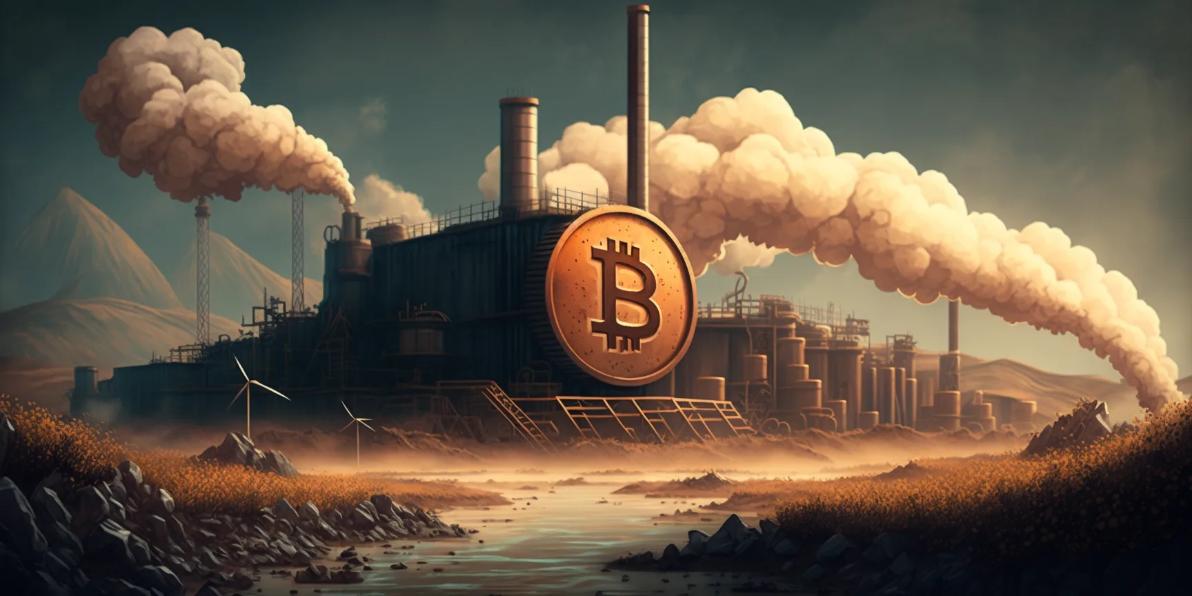 Bitcoin mining site polluting air