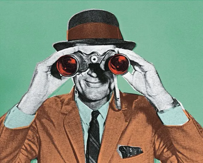 Binoculars - stock illustration