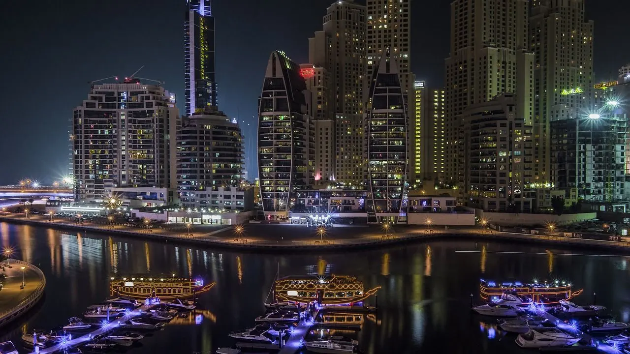 Dubai night landscape