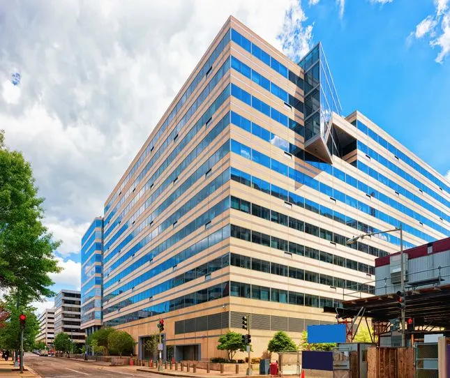 International monetary fund building in Washington DC - stock photo