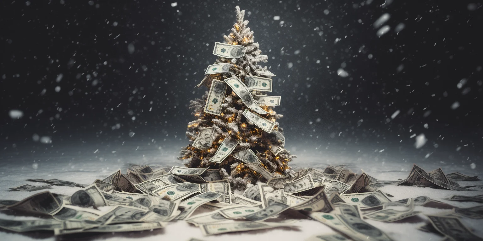 Money under s christmas tree