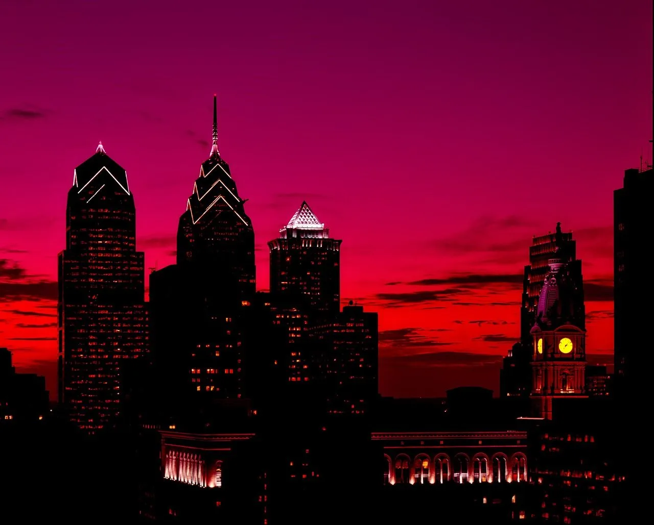 Philadelphia night skyline