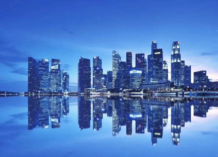 Singapore Financial District - stock photo