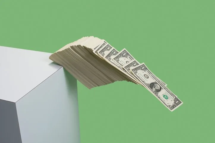 Money loss concept, stock image. 