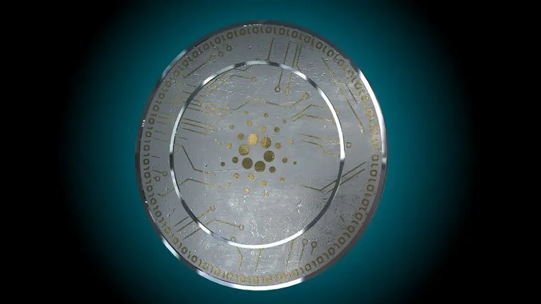 A stock image of Cardano's ADA coin. 