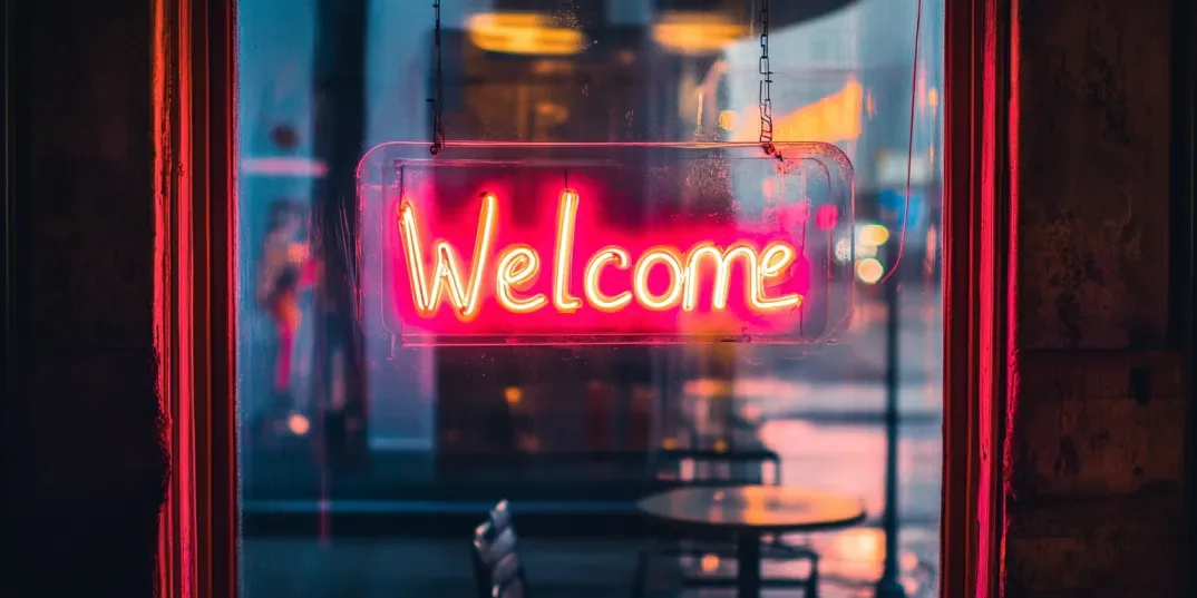 Welcome sign