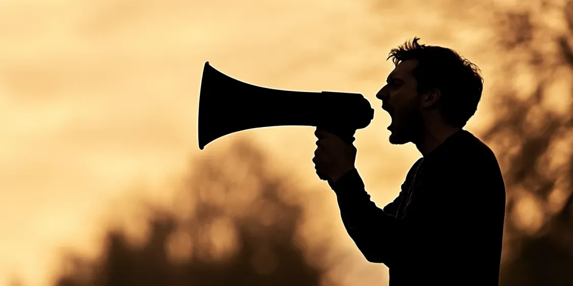 Man yelling