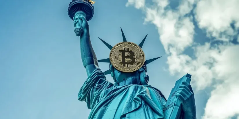 Crypto statue