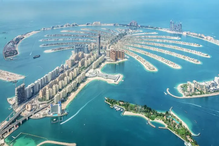 The Palm, artificial island group in Dubai