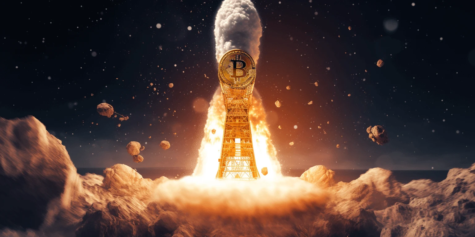launching of a bitcoin rocket