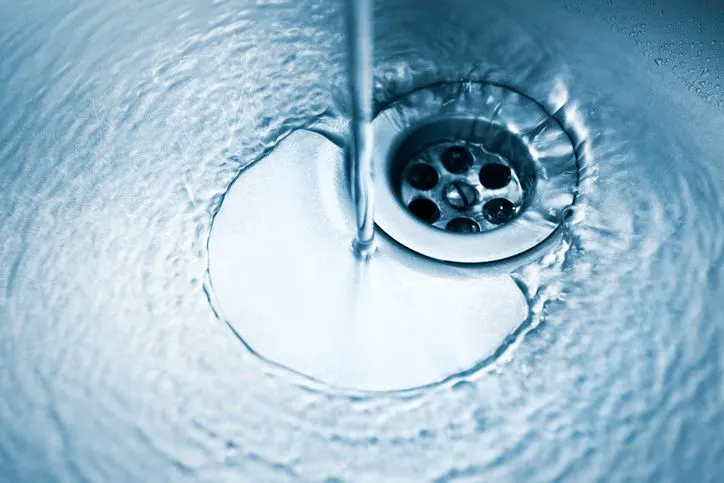 Water disappearing in a drain