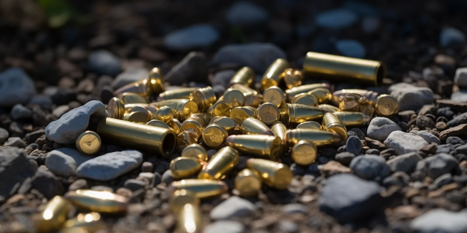 pieces of gold under a shooting attack
