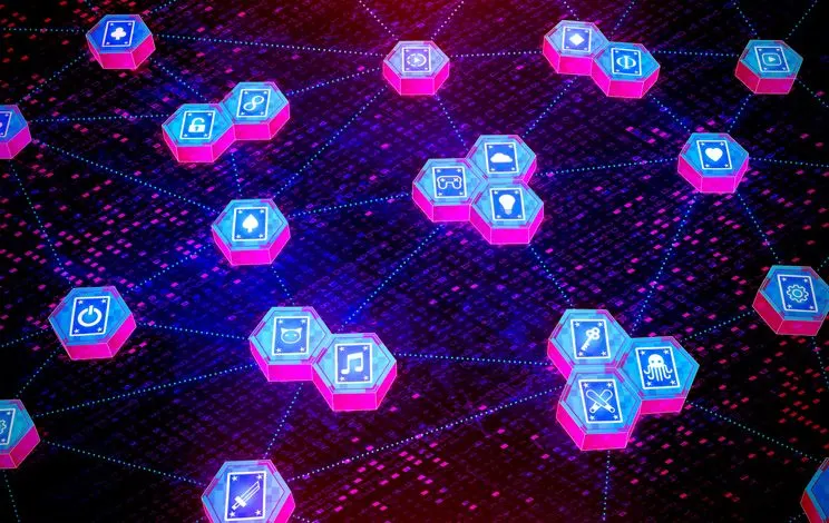 Blockchain ecosystem concept art