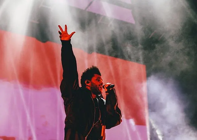The Weeknd performing live in Hong Kong in November 2018. Photo from Wikimedia Commons. 