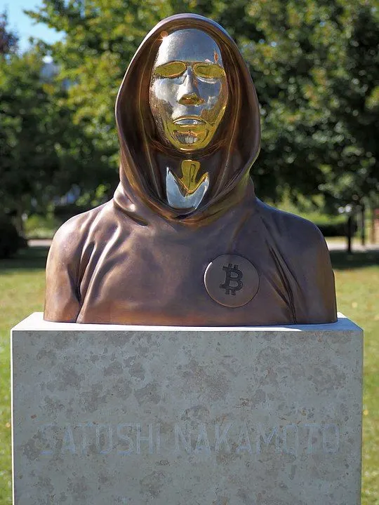 A statue in Budapest dedicated to Satoshi Nakamoto. Source: Wikipedia