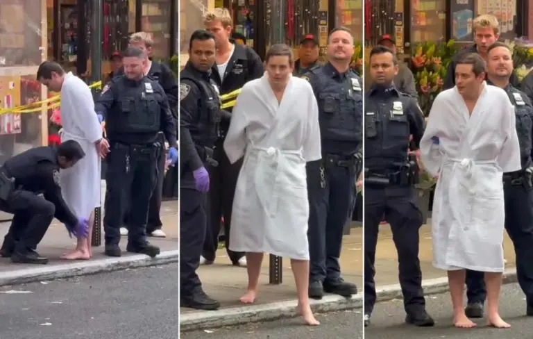 Michael Valentino Teofrasto around police