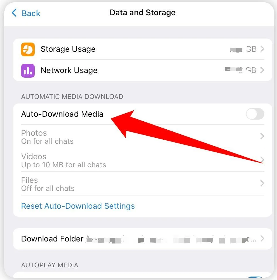 Disabling auto-download feature on Telegram