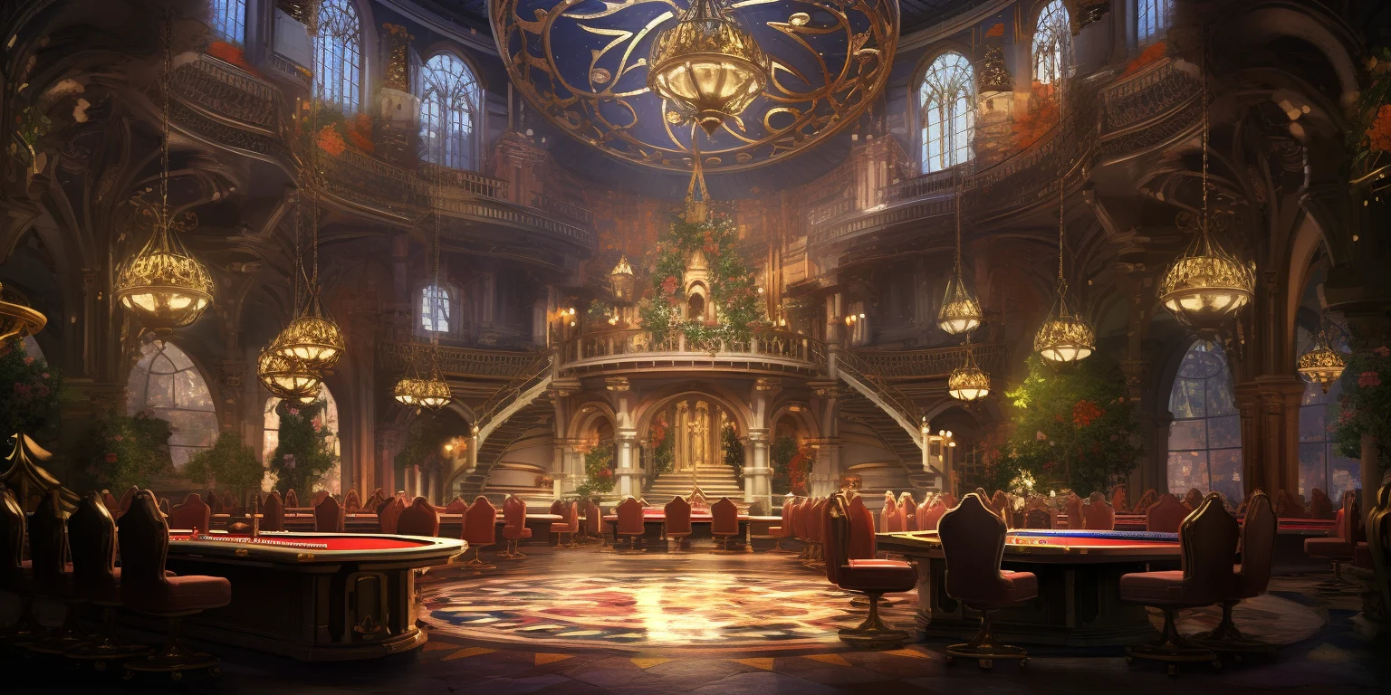 Elegant casino hall