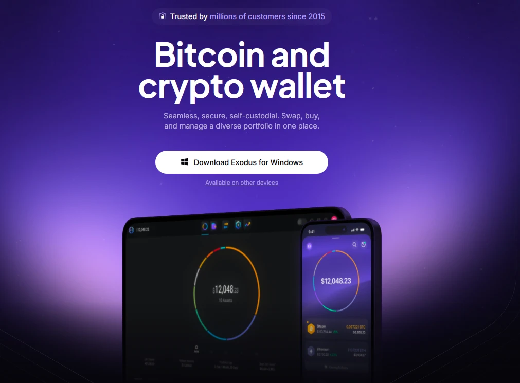 Exodus web3 wallet screen