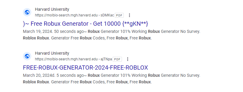 Free Robux scams