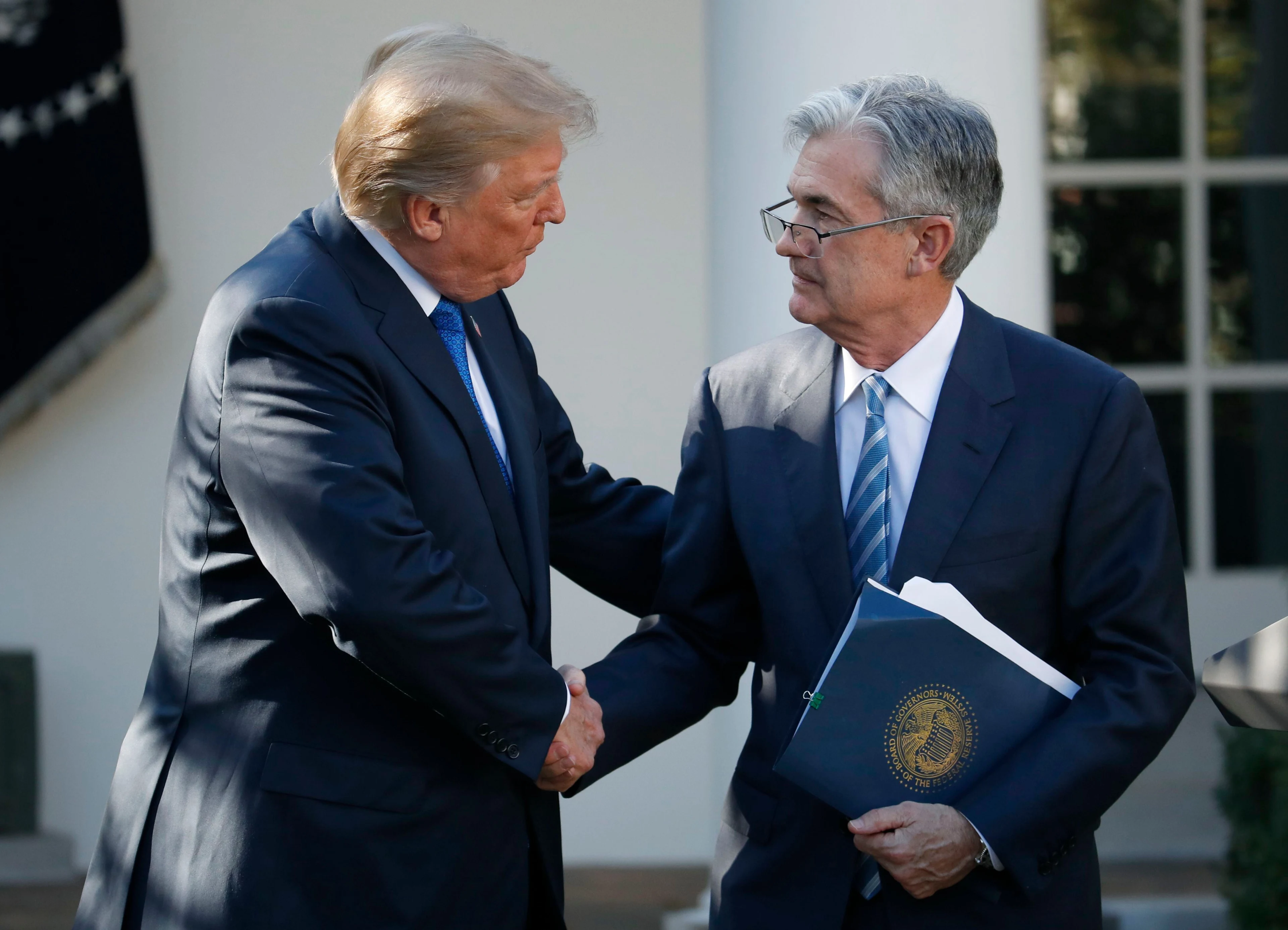 Jerome Powell and Trump