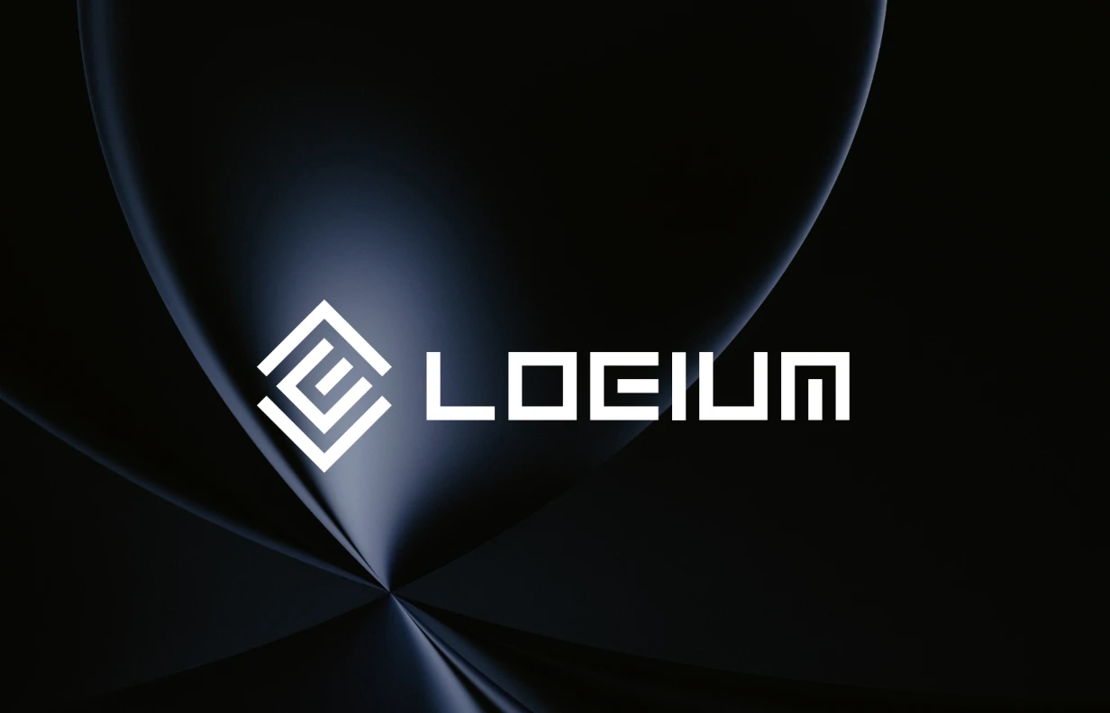 A logo of Logium on the dark background