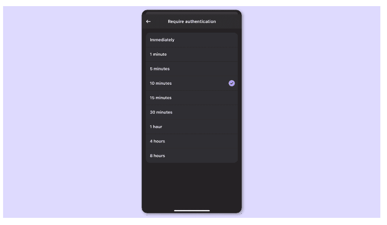 Phantom wallet auto-lock timer function