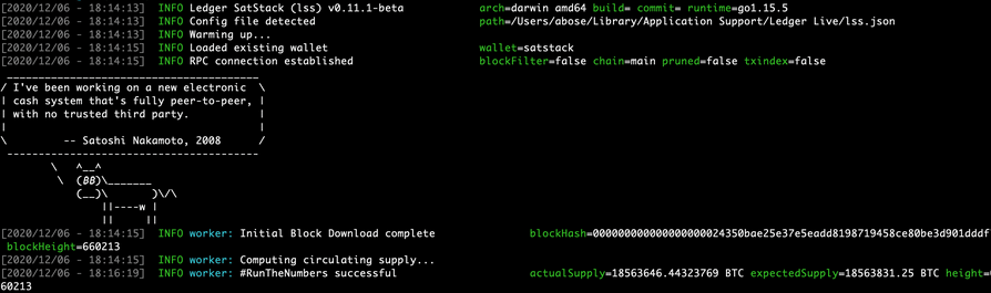 SatStack Ledger Live bridge