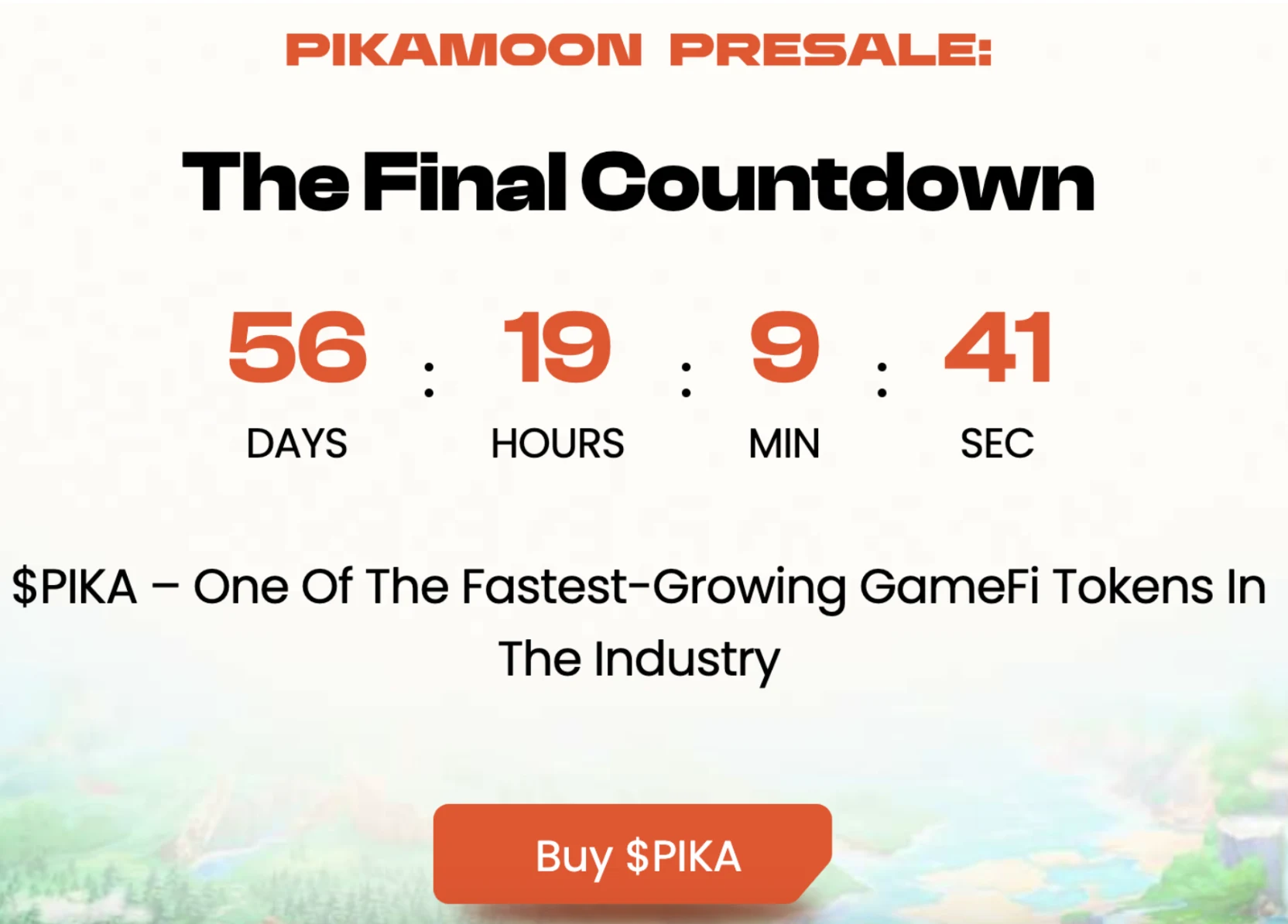 image of the pika presale countdown