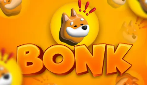 bonk logo with orange background