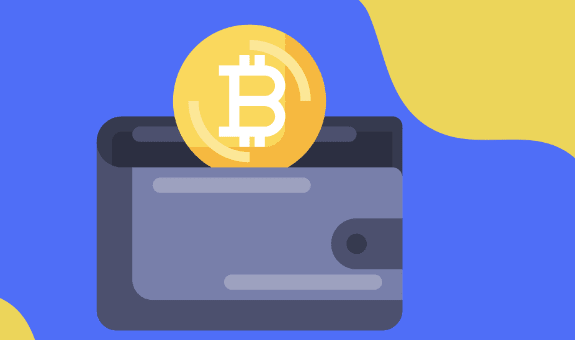 an animated bitcoin wallet