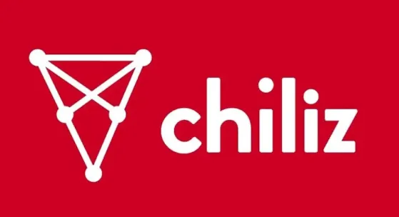 Chiliz logo with red background