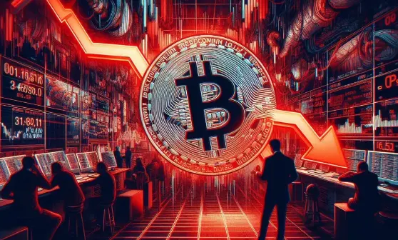 red Bitcoin chart