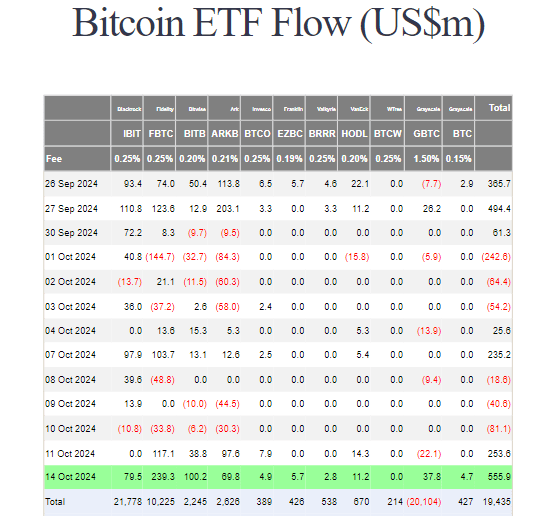 bitcoin etf flow