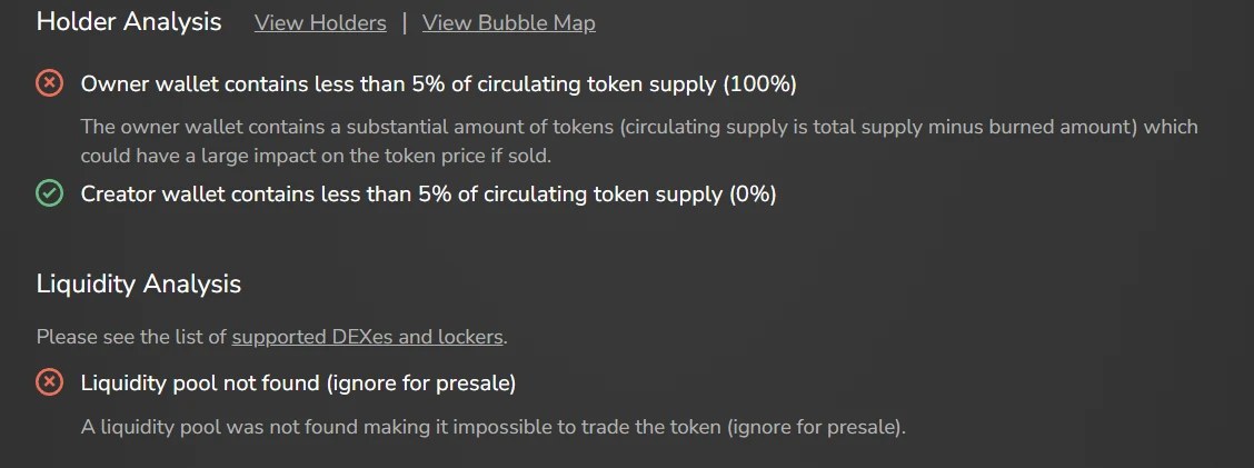 Liquidity analysis