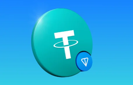 Tether logo with TON logo