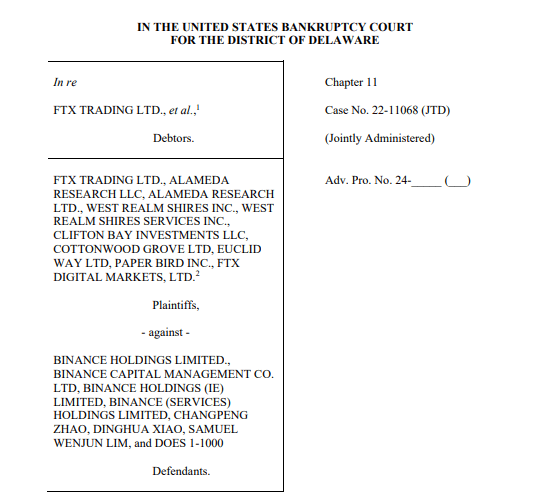 FTX estate complaint