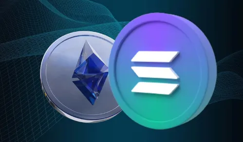 Solana next to Ethereum
