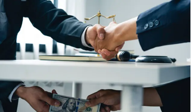 two people in a bribe