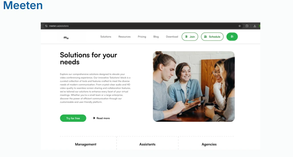 Fake meeting app