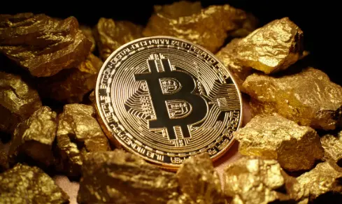Bitcoin next to gold