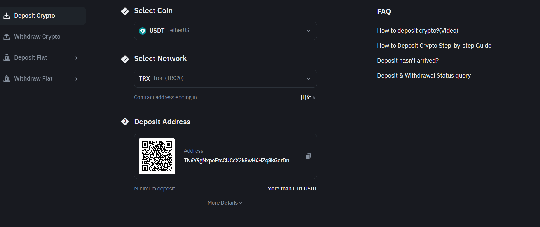 Binance deposit