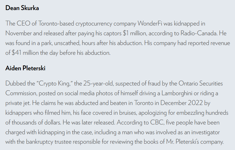 Crime examples
